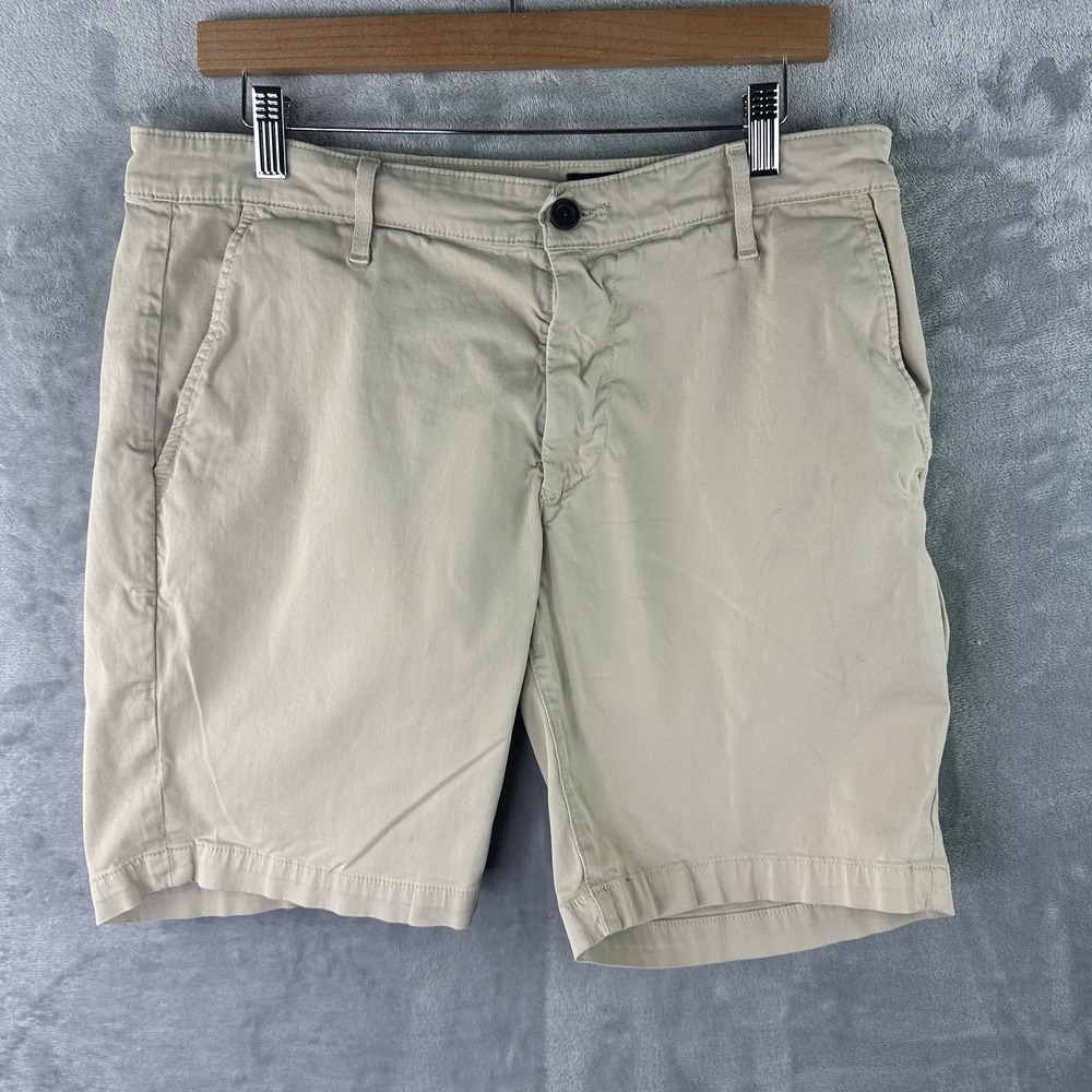 AG Adriano Goldschmied Men's Khaki Chino Shorts Size 33 Stretch Casual